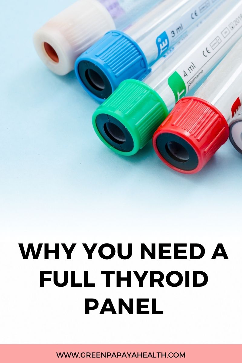 Do you suspect you have thyroid issues but don’t know where to start with testing? Or maybe you are on T4 (Synthroid/levothyroxine) medication, but are still having hypothyroid symptoms? Be sure to read this blog post on the benefits of a full thyroid panel in assessing your thyroid health and what tests comprise a full thyroid panel.